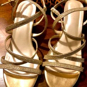 Gold Strap Dress shoes